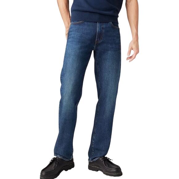 Levi's Men's 505 Regular Fit Medium Dark Wash Jeans W36 x L32 Relaxed - Picture 1 of 9